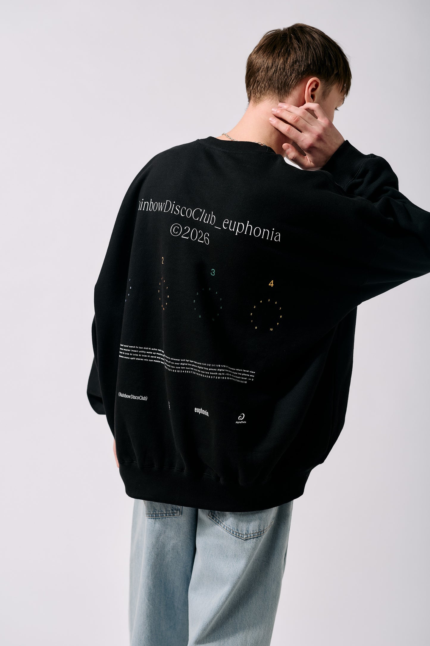 RDC × AlphaTheta euphonia Sweat | BLACK