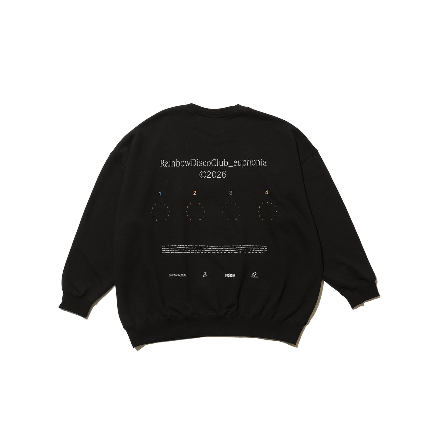 RDC × AlphaTheta euphonia Sweat | BLACK