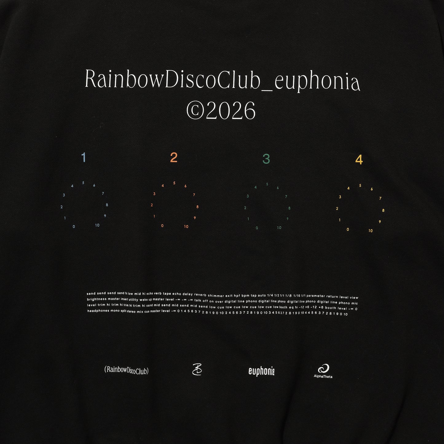 RDC × AlphaTheta euphonia Sweat | BLACK