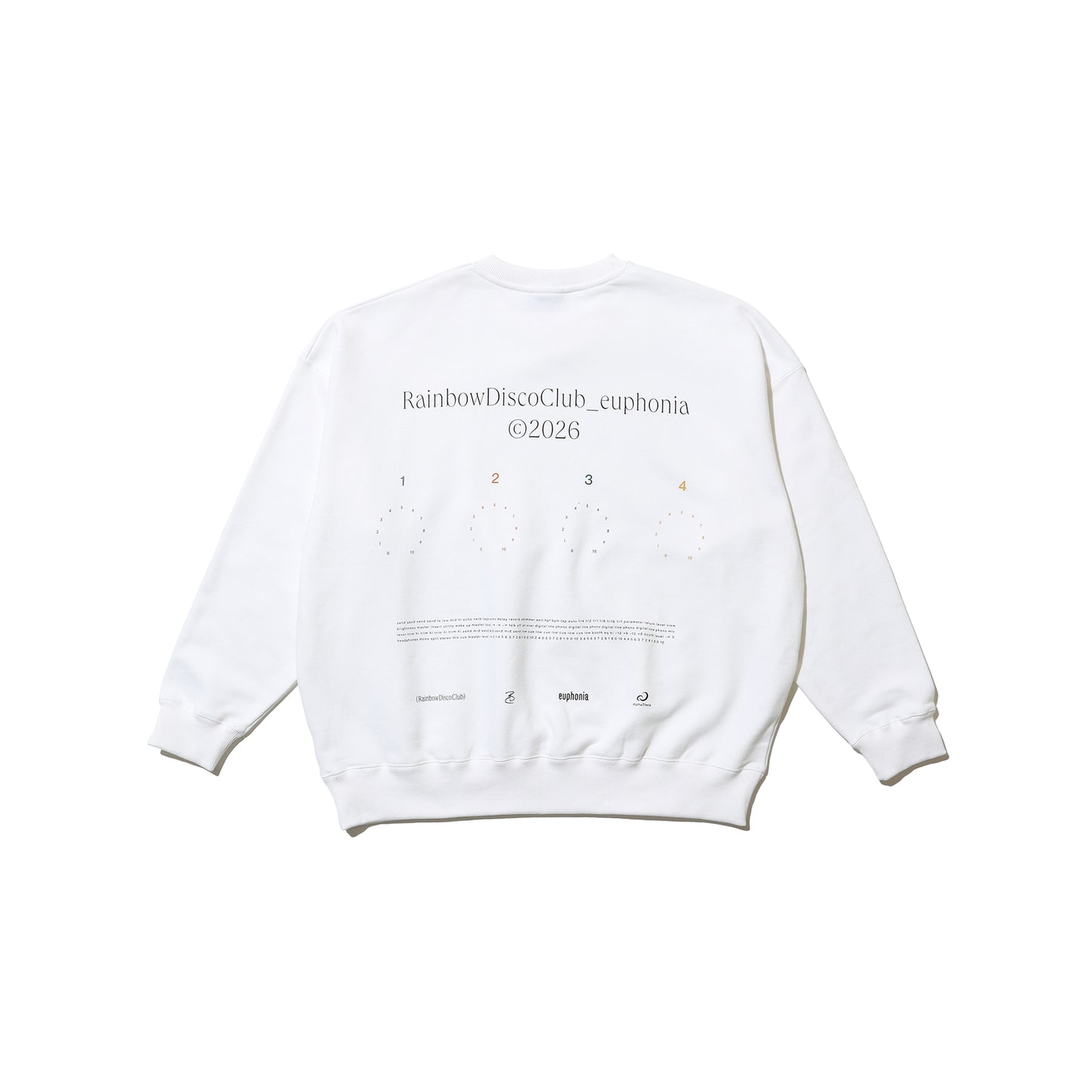 RDC × AlphaTheta euphonia Sweat | WHITE