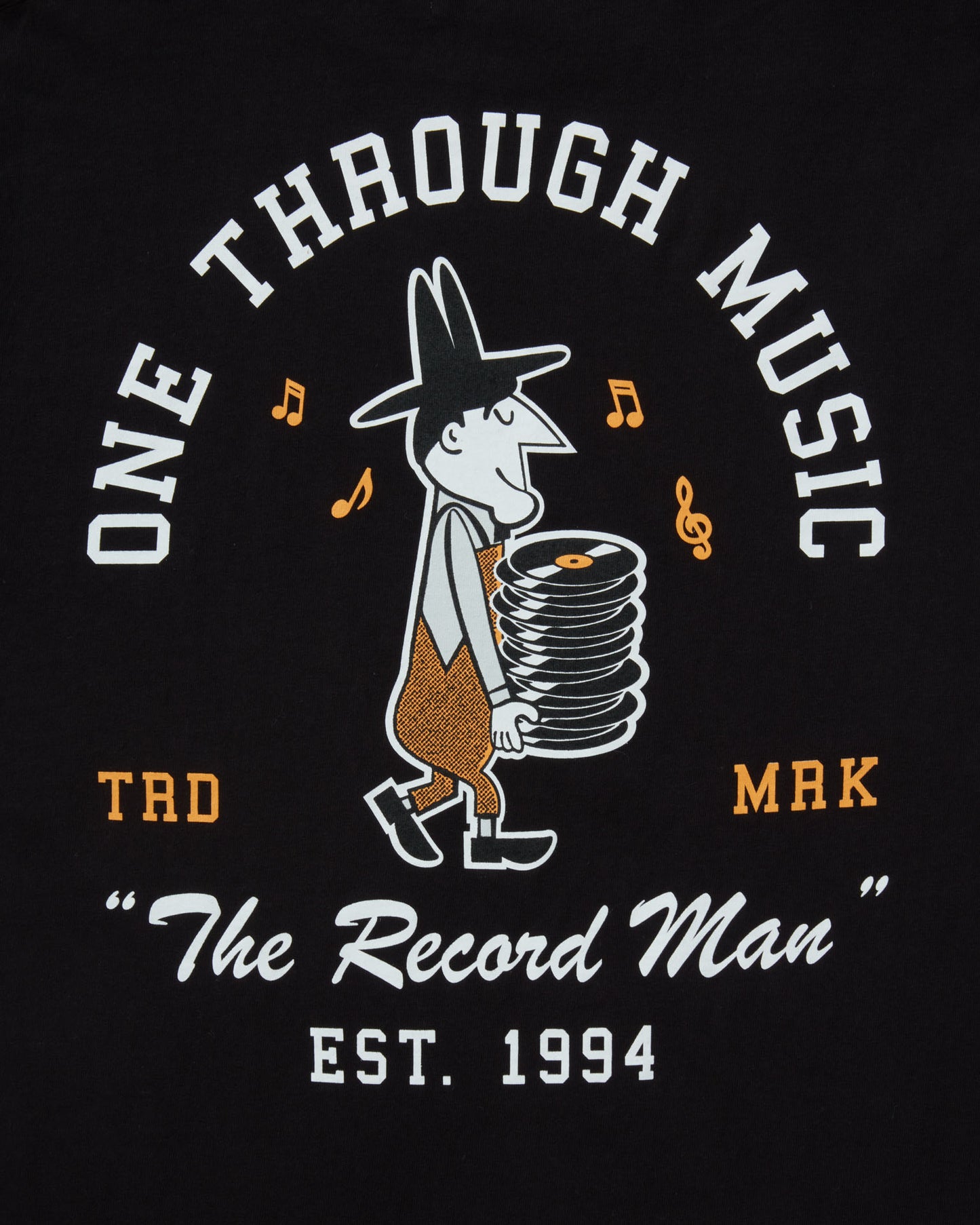One Through Music Collection OTM Record Man Short Sleeve Tee